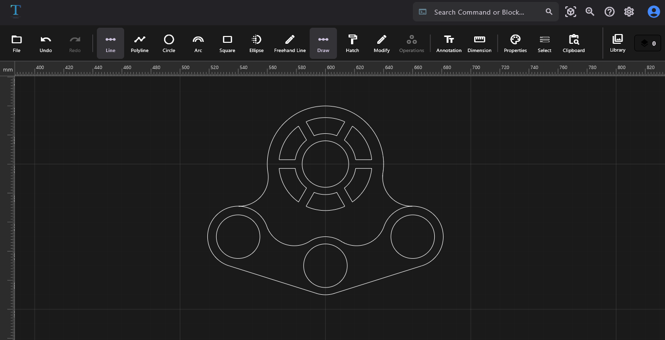 TamgamCAD Drawing Screen